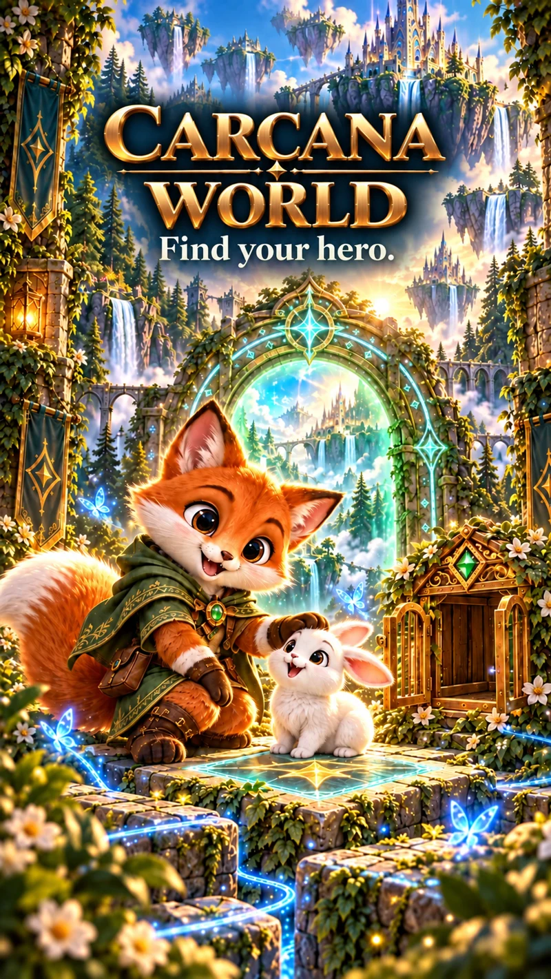 Campaign illustration of the Arcane Fox beside a rescued rabbit