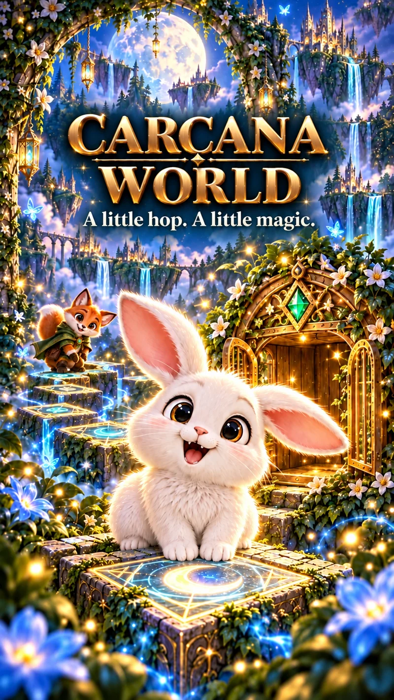 Campaign illustration of a rabbit in the moon garden